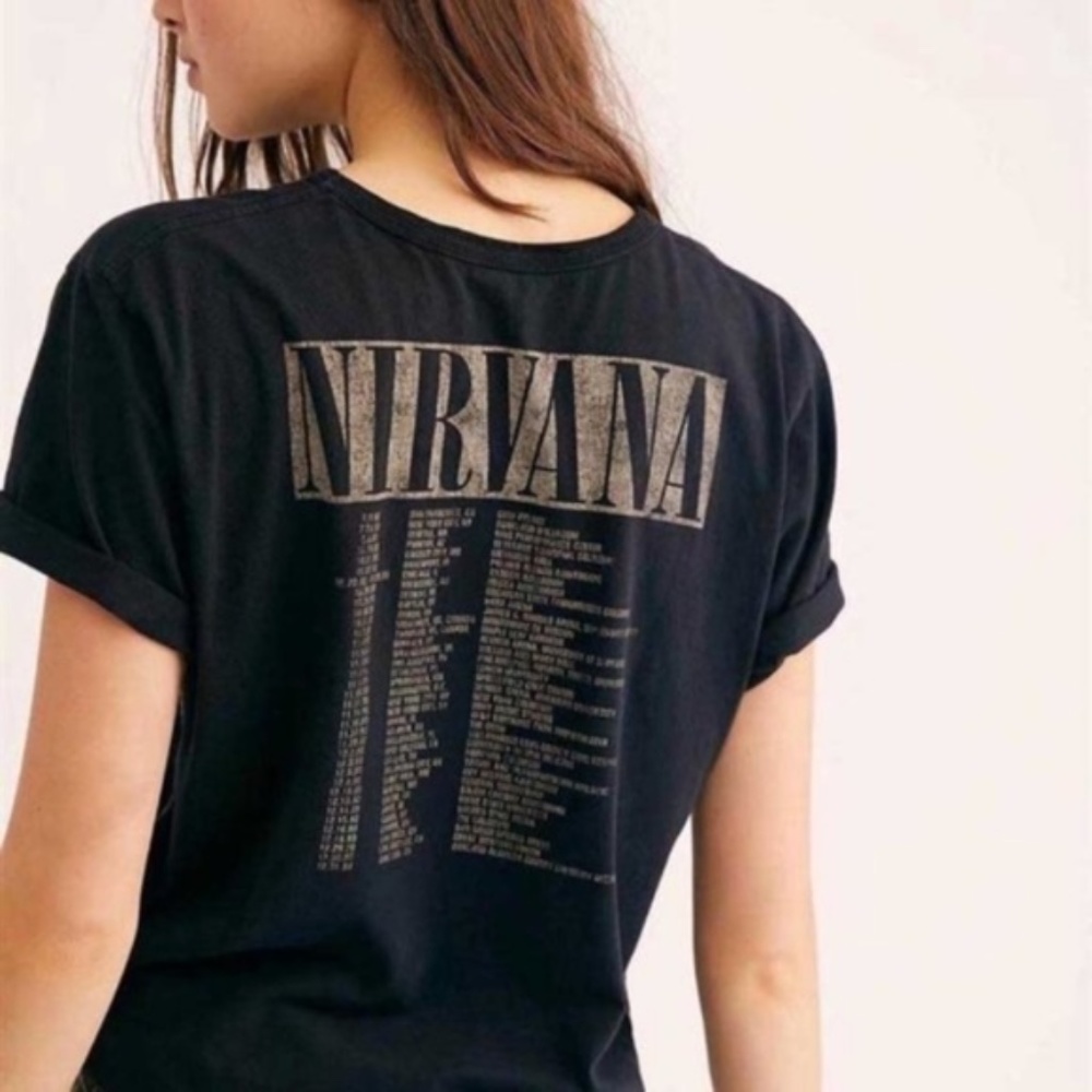 Nirvana band vintage style graphic fitted tee - Picture 3 of 7